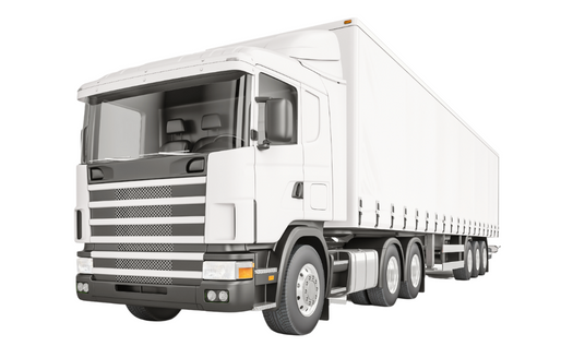 semi-trailer delivery truck